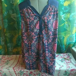 Modcloth 1X Paisley Blouse